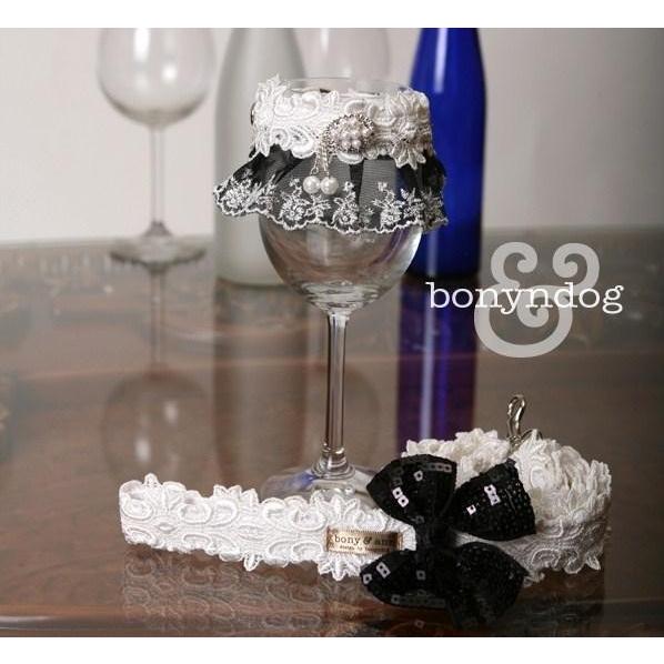 bonyndog　peal ラグジュアリーレース カラー（首輪のみ単品）　S〜XL　