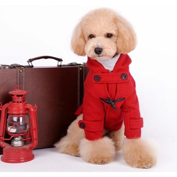 （メール便）ダッフルコート XＳ〜ＸＬ（ハンガー無）【犬 冬服】