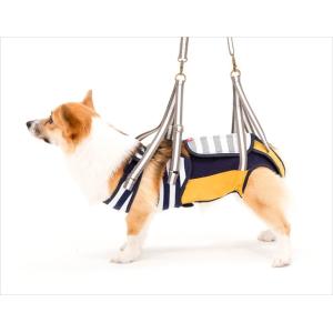 コーギー用介護ハーネス　ボーダーマスタード　M〜L【歩行補助・犬用介護用品】