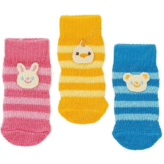 【在庫処分】【中型犬靴下】ソックス ボーダーアニマル【ＬＬ】[3125]ポンポリース