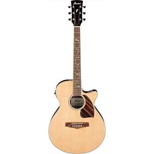 Ibanez アイバニーズ ピックガードを象ったボディTOPの銘木材が個性的