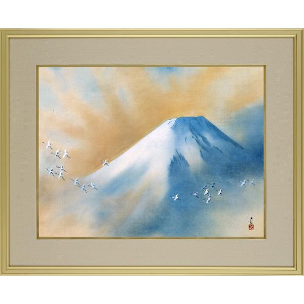 横山大観 霊峰飛鶴 （額・掛軸） 巧藝画 大塚巧藝社