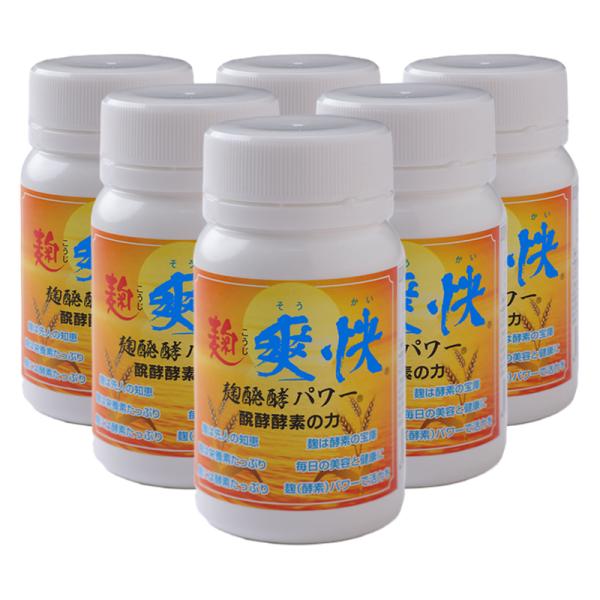 セロトニン サプリメント 爽快 6個セット 酵素 大麦発酵酵素