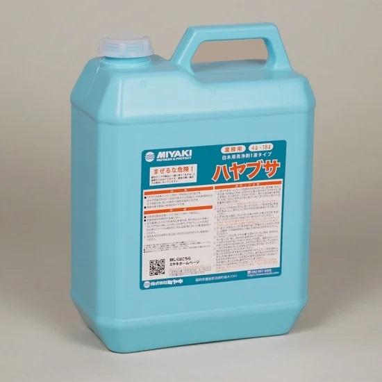 ミヤキ　ハヤブサ （ 4L ） 【業務用 白木用 あく シミ カビ 日焼け 汚れ落とし 4リットル ...
