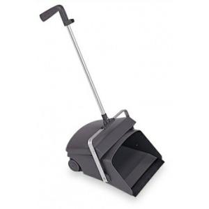 テラモト　デカチリトリ 1本柄 大容量6L 車輪付【業務用 大容量 コマ付き ちりとり 塵取り チリ...