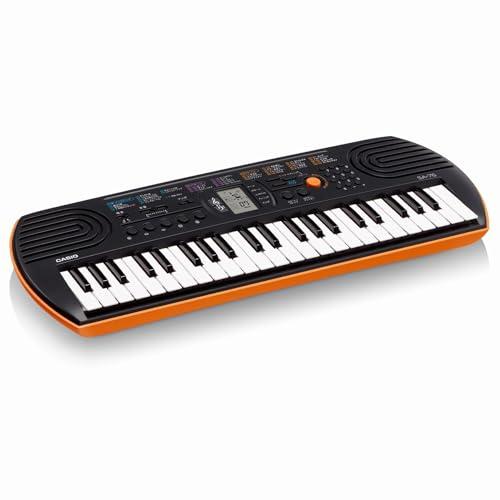 CASIO(カシオ) 44ミニ鍵盤 電子キーボード SA-76 ブラック&amp;オレンジ