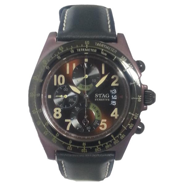 [スタッグ] 腕時計 STG006B1 ブラック
