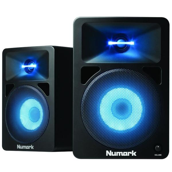 Numark アンプ内蔵 DJモニタースピーカー LEDの光がビートで変化 N-Wave 580L