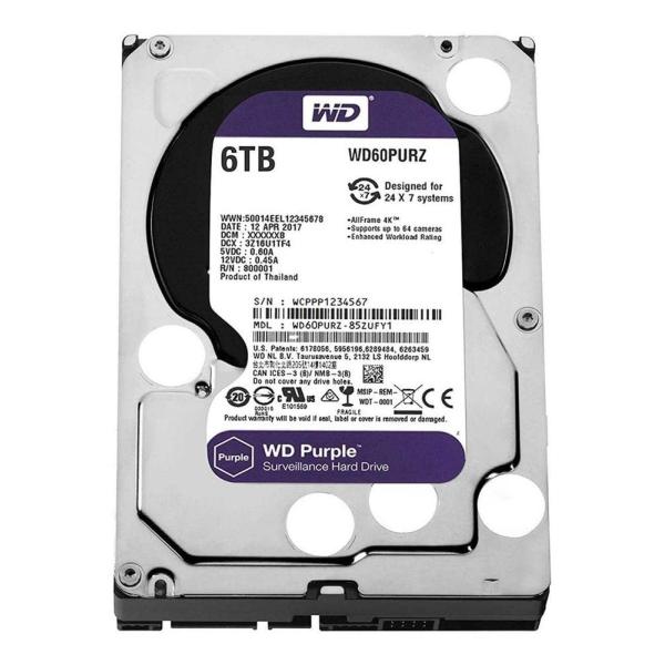 Western Digital HDD 6TB WD Purple 監視システム 3.5インチ 内蔵...