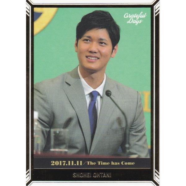 BBM 2018 大谷翔平 Grateful Days メジャー挑戦会見 17 レギュラーカード