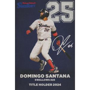 カルビー 2025プロ野球チップス第1弾 T-08 D.サンタナ(ヤクルト) タイトルホルダーカード｜clearfile