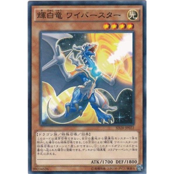 遊戯王 SD28-JP022 輝白竜 ワイバースター ノーマル