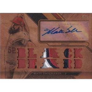 TOPPS 2016 Triple Threads マット・シューメイカー Matt Shoemaker 1/1 Autographs Wood 直筆サインカード パッチ 1of1｜clearfile