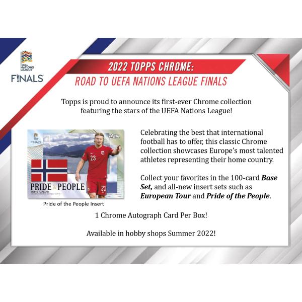 【予約】 SOCCER 2022 TOPPS CHROME ROAD TO UEFA NATIONS...