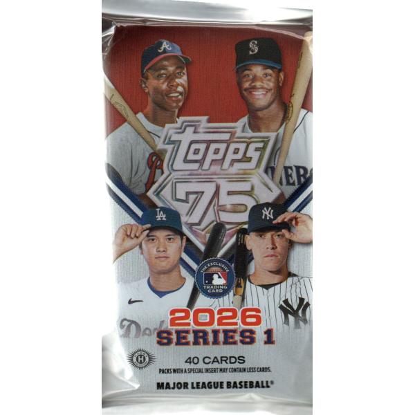MLB 2026 TOPPS SERIES 1 BASEBALL JUMBO 1パック(40枚入り)