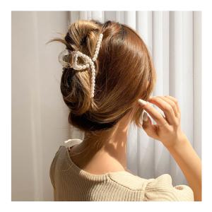 パール ヘアクリップ 大きめ バンスクリップ ...の詳細画像1