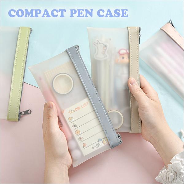 ペンケース クリア おしゃれ 韓国 透明 シンプル 小さめ コンパクト かわいい 筆箱 ふでばこ や...