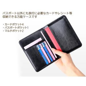 レザー パスポートケース メンズ 牛革 パスポ...の詳細画像3