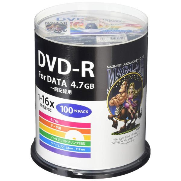 MAG-LAB HI-DISC データ用DVD-R HDDR47JNP100 (16倍速/100枚)