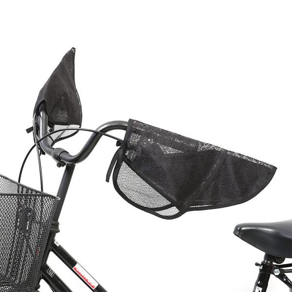 アストロ ハンドルカバー 自転車用 ブラック メッシュ 紫外線カット 日焼け防止 500-08