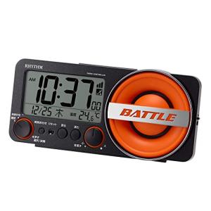 リズム(RHYTHM) 大音量 目覚まし時計 電波時計 1,000パターン 電子音 アラーム バックライト付き デジタル 「 フィットウェーブバトル230 」 8RZ230S
