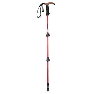 キャプテンスタッグ(CAPTAIN STAG) トレッキングポール トレッキングステッキ Tグリップ 3段クイックロック式 レッド FEEL BOSCO CST-002 UM-2301
