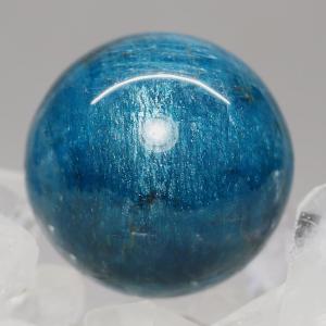 [マダガスカル産]ブルーアパタイト丸玉/スフィア（直径24.8-25mm）1個｜clearstones