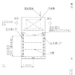 パススルー型コールドケース NB-1800CC...の詳細画像3