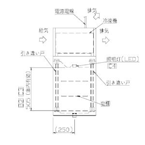 パススルー型コールドケース NB-900CCS...の詳細画像3