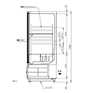 ホシザキ 小形冷蔵ショーケース SSB-63D...の詳細画像5