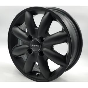 CLEAVE CLEAVE MSV-8 14x5.0J +42 4H-114.3 ラフマットブラック 4本