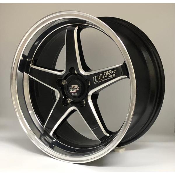 LENSO PROJECT-D D-1FC 18x8.5J +35 5H-100 ブラック/マシンド...
