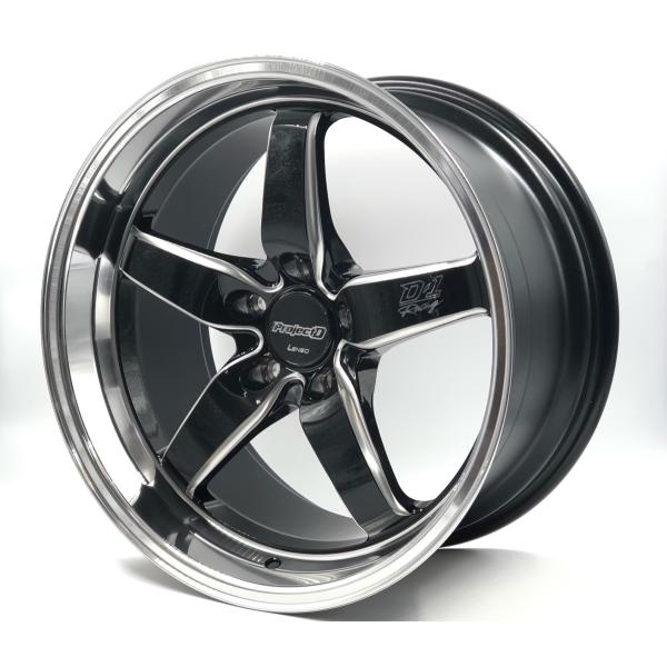 LENSO PROJECT-D D-1RACING 18x9.5J +22 5H-114.3 ブラッ...