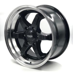 ハイエース  CLEAVE RACING FL53-6 18x9.0 +25 6H-139.7 ブラック/マシンド オススメ輸入タイヤセット 200系 要オーバーフェンダー