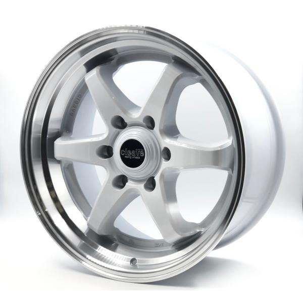 ハイエース CLEAVE RACING FL53-6 18x9.0 +25 6H-139.7 ホワイ...