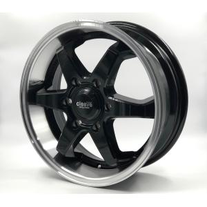 CLEAVE RACING FL53-6 17x6.5 +38 6-139.7 ブラック/マシンド 4本セット ハイエース 200系 ディープリム｜cleaveonline