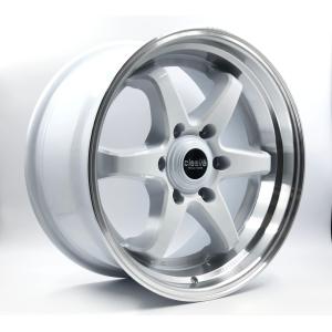 CLEAVE RACING FL53-6 18x9 +25 6-139.7 ホワイト/マシンド 4本セット ハイエース 200系 要オーバーフェンダー ディープリム｜cleaveonline