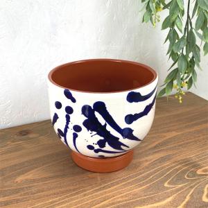 ルアナ 10 鉢 皿付き 底穴あり 陶器 テラコッタ 鉢 プランター｜cleebs