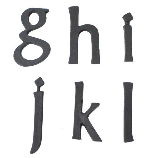 真鍮 レター 小文字ブラック45mmアルファベットg h i j k l メール便 ネコポス