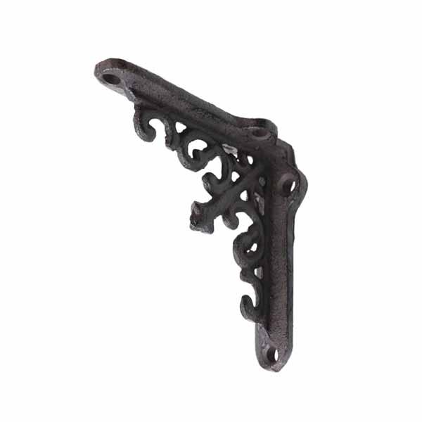 ブラケット アンティーク調 小サイズ 棚受け金具 インテリア DIY ブラウン アイアンブラケット ...