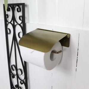 アイアンペーパーホルダー アンティークゴールド トイレットペーパーホルダー
