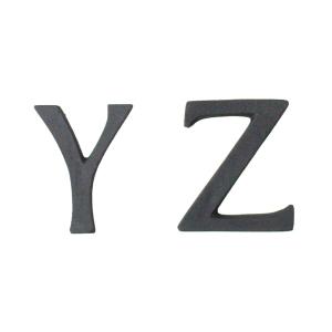 大文字 ブラック 45mm 真鍮 アルファベットY Z  ネコポス