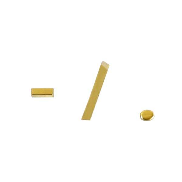 真鍮 ゴールド ハイフン スラッシュ ドット メール便 ネコポス