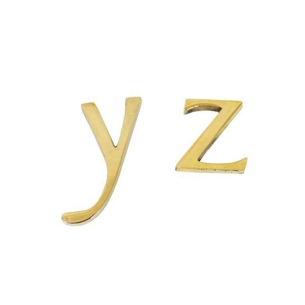 真鍮 レター 小文字ゴールド45mmアルファベットy z メール便 ネコポス
