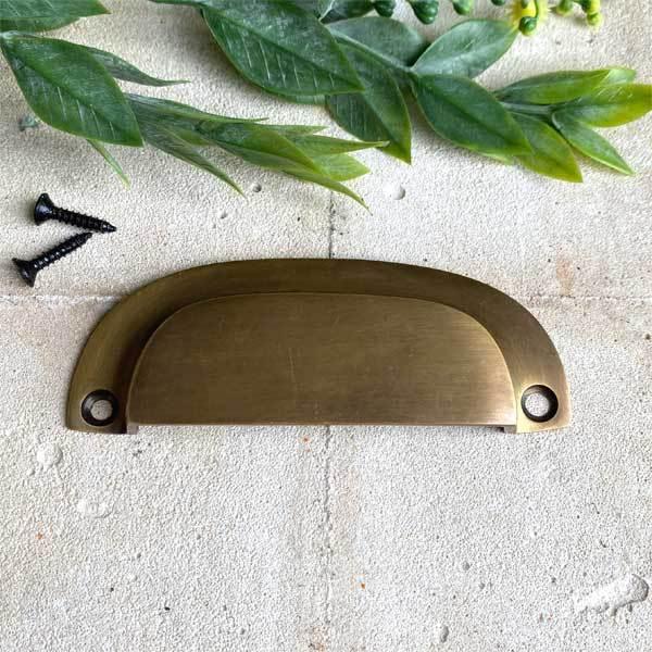 真鍮 半月型 取っ手 W9.8×H3.6×D1.3cm  1個売り i045