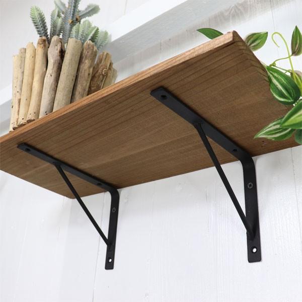 アイアン 棚受け ブラケット Iron shelf brackets シンプル ナチュラル感 2個セ...
