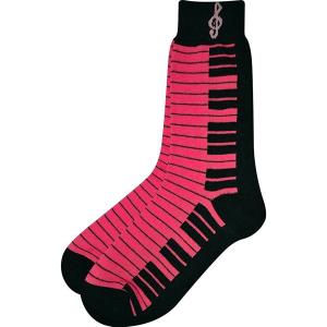 【在庫処分セール 70%off】 鍵盤 キーボード 靴下 蛍光  ピンク 2個セット Keyboard Socks Pink｜clefgifts