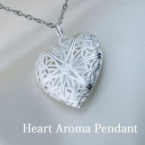ネックレス レディース ハート アロマ ペンダント ピルケース 誕生日 クリスマス プレゼント 女性...