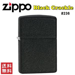 ZIPPO ジッポー ライターブラッククラックル 236 黒 喫煙具 オイル 定番 人気 アメリカ USA 無地