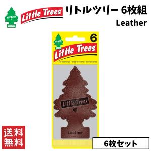 Little Trees リトルツリー レザー 6枚組 エアフレッシュナー 芳香剤 カー用品｜clenu233